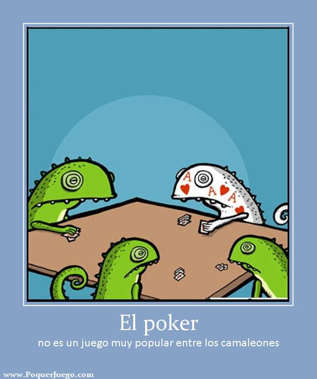 El poquer no es un juego muy popular entre los camaleones